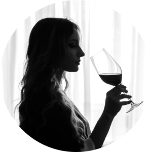 Woman enjoying Valo Washington Wine